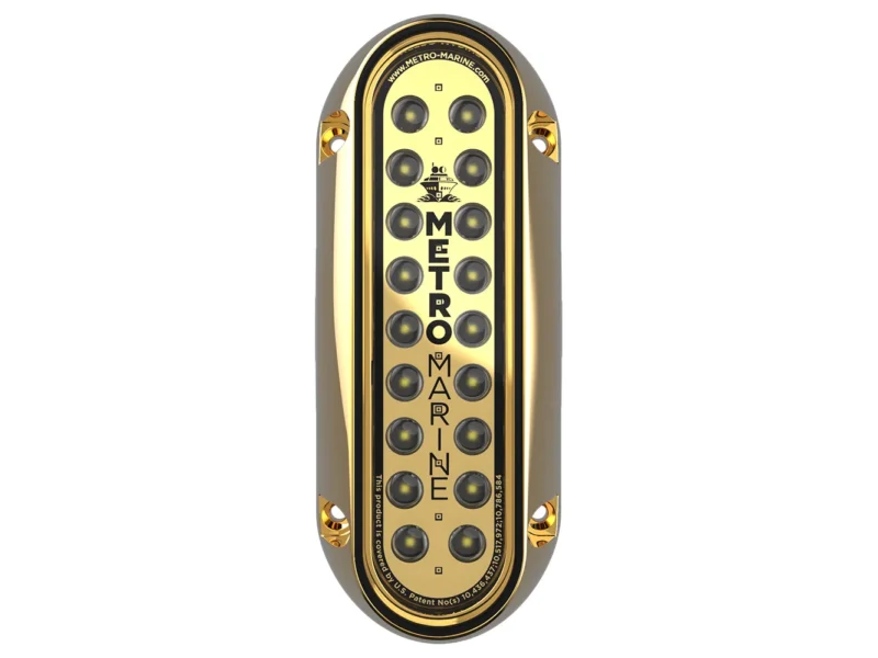Metro Marine High-Output Elongated Vertical Mount Light w/Intelligent Monochromatic LED's - White, 90° Beam