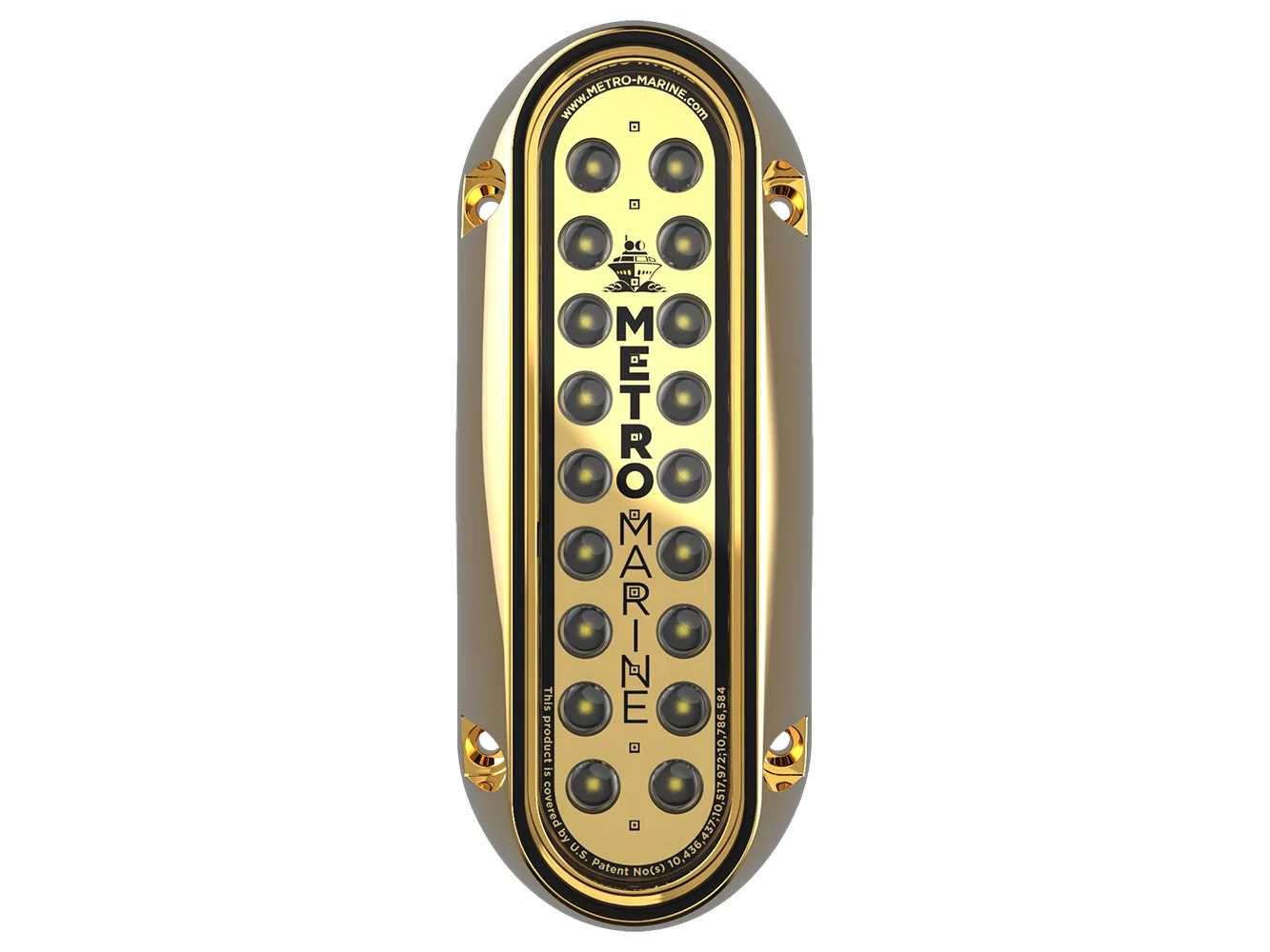 Metro Marine High-Output Elongated Vertical Mount Light w/Intelligent Monochromatic LED's - White, 90° Beam