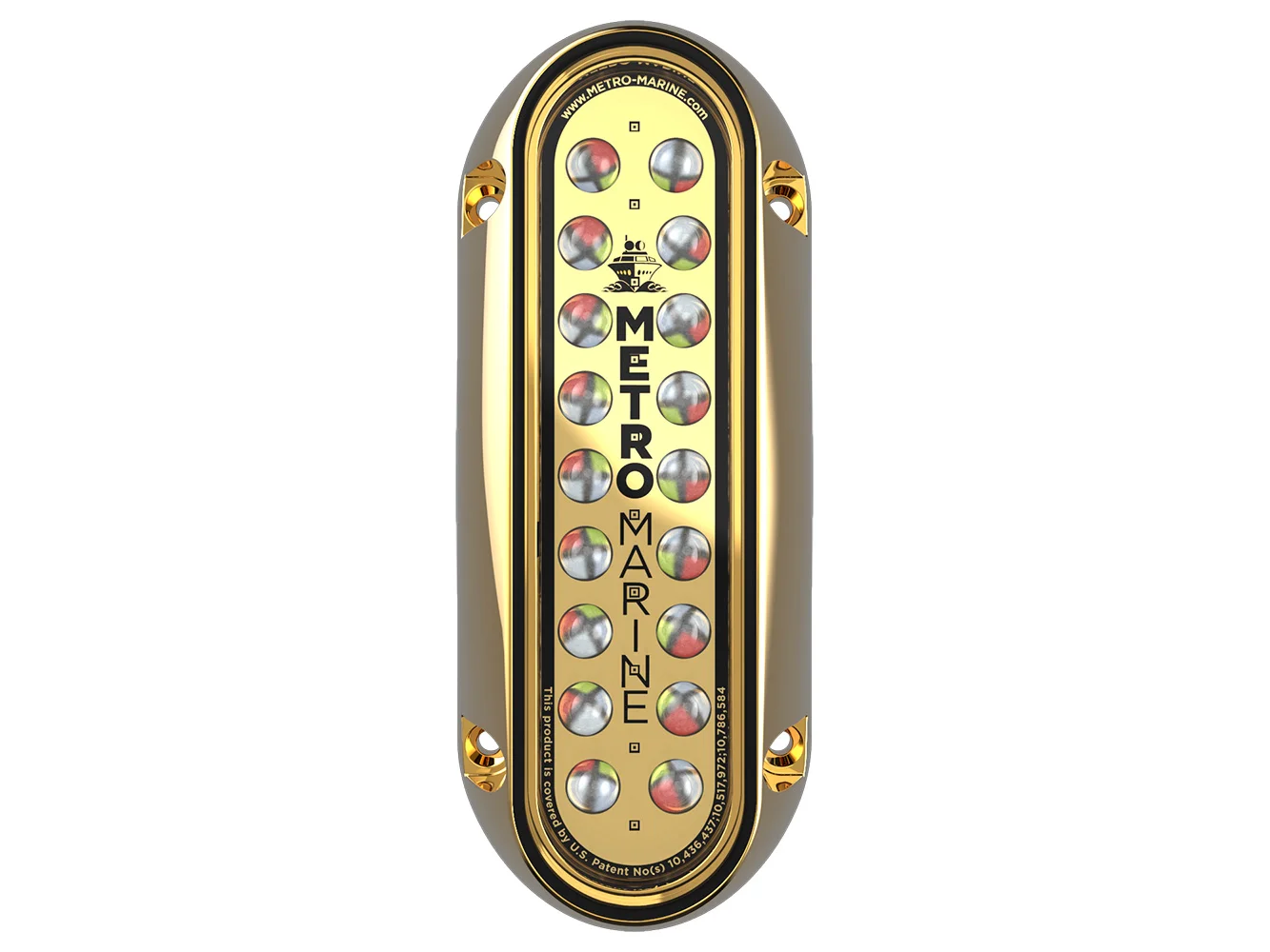 Metro Marine High-Output Elongated Vertical Mount Light w/Intelligent Full Spectrum LED's - RGBW, 45° Beam