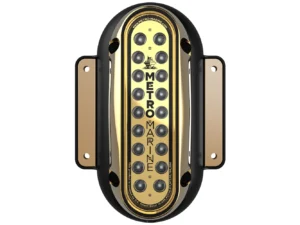 Metro Marine High-Output Vertical Surface Mount Light w/Intelligent Monochromatic LED's - Aqua, 90° Beam