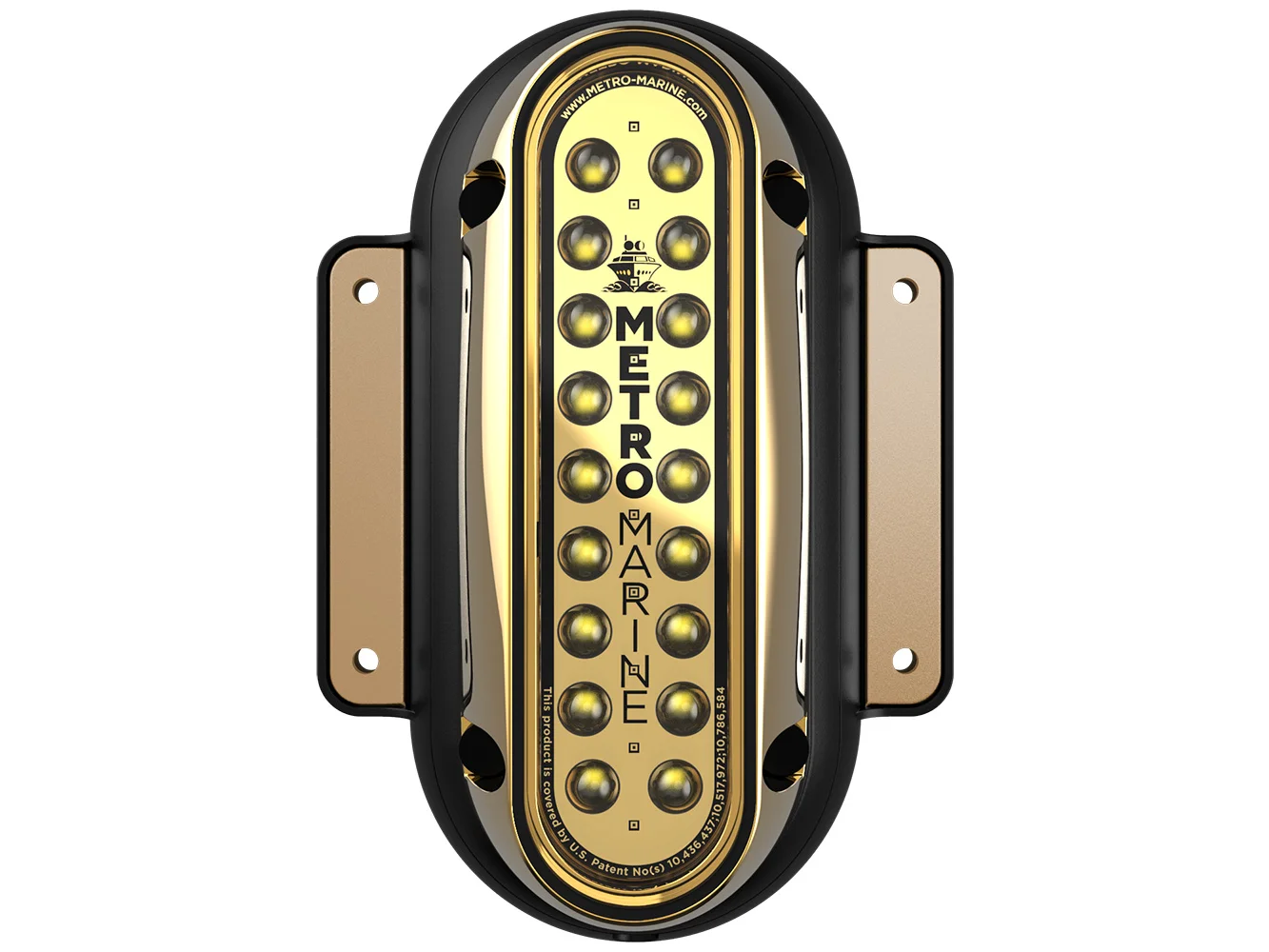 Metro Marine High-Output Vertical Surface Mount Light w/Intelligent Monochromatic LED's - White, 45° Beam