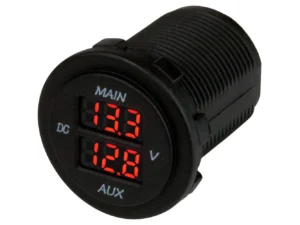 Sea-Dog Round Voltage Meter 5V-15VDC w/Rainbow Dial