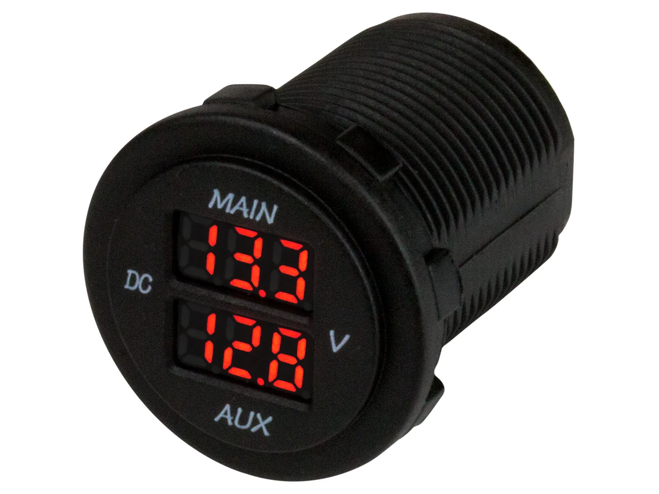 Sea-Dog Round Voltage Meter 5V-15VDC w/Rainbow Dial
