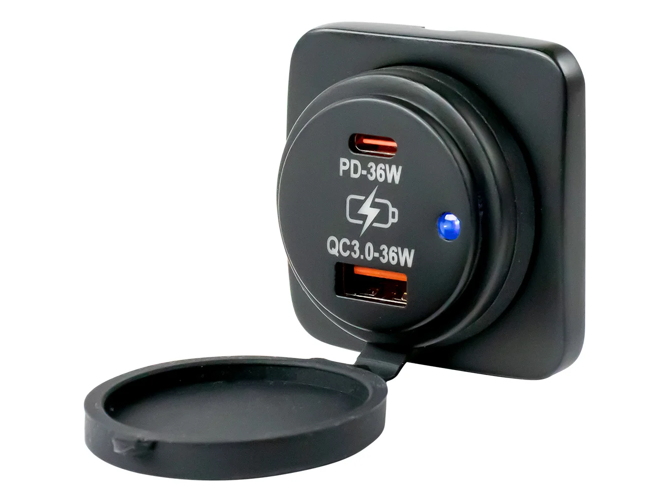 Sea-Dog USB A / USB C Square Surface Mount Power Socket