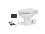 Jabsco Quiet Flush E2 Fresh Water Toilet Regular Bowl - 12V – Soft Close Lid