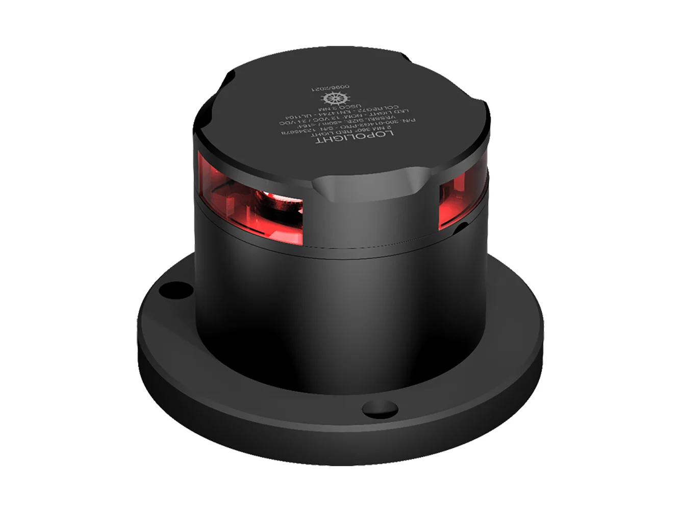 Lopolight 3nm 360° Red Ice-Class Black Anodized Light