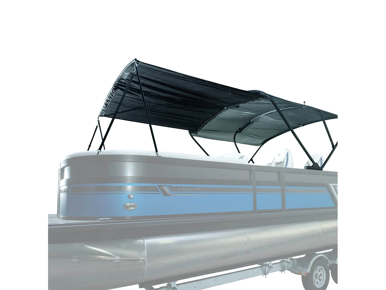 SureShade Bimini Extension f/Power Bimini - 7' Black Hardware w/Black Canvas