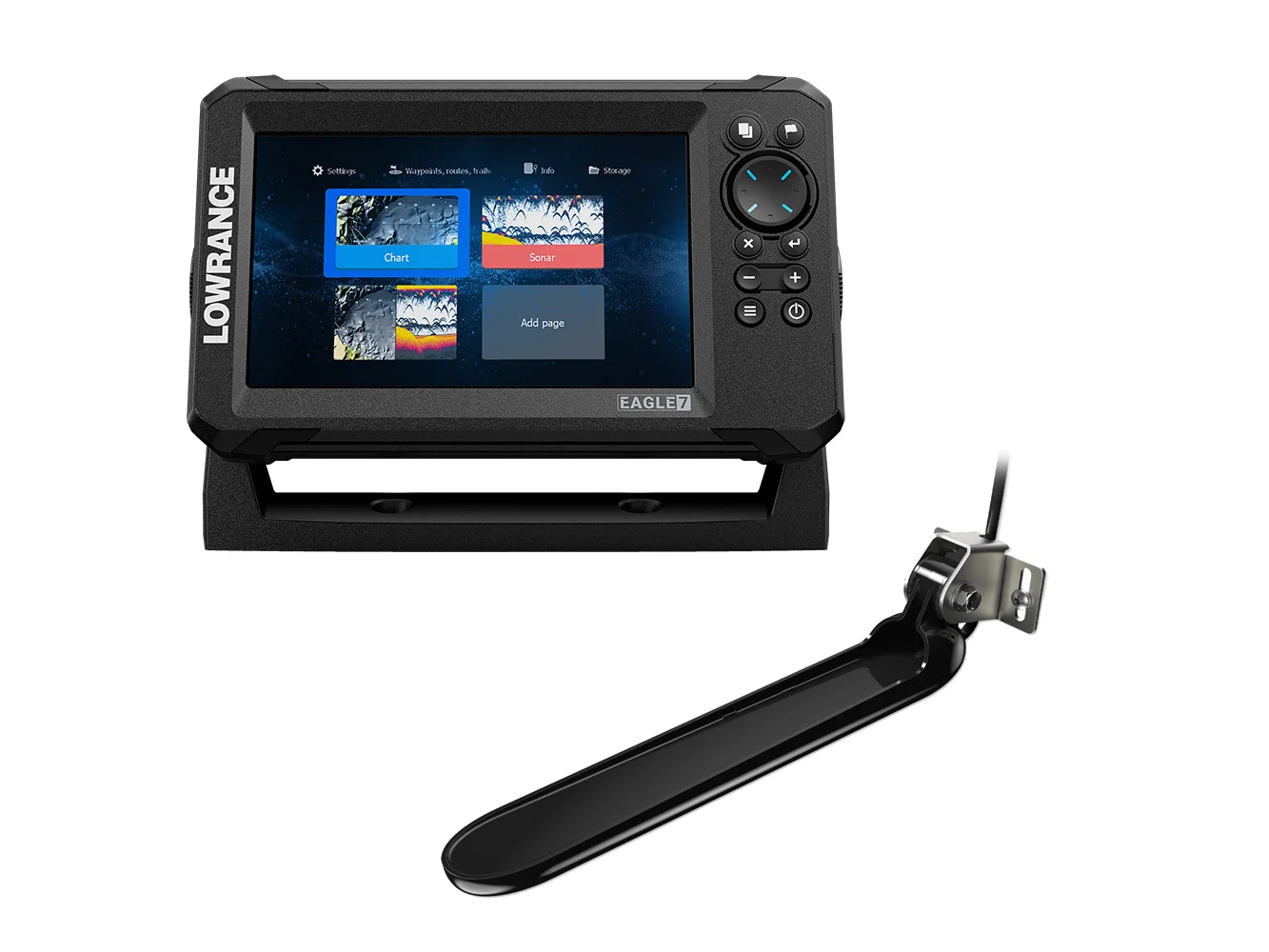 Lowrance Eagle 7 w/TripleShot Transducer & U.S. Inland Charts