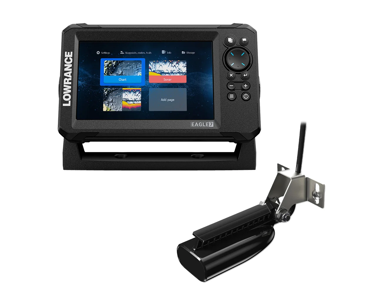Lowrance Eagle 7 w/SplitShot Transducer & Discover OnBoard Chart