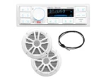 Boss Audio MCK500WB.6 Kit w/MR500UAB, 2 MR6W Speakers, MRANT10 Antenna, & White Remote