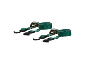 CURT 15' Dark Green Cargo Straps w/"S" Hooks - 300 lbs - 2 Pack