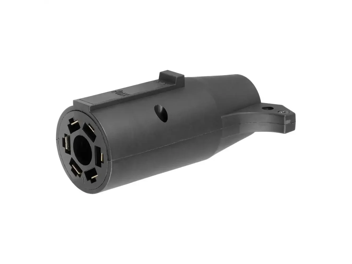 CURT Adapter - 7-Way RV Blade to 6-Way Round Trailer - Center Pin Auxiliary