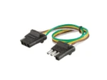 CURT 4-Way Flat Connector Plug & Socket w/12” Wires