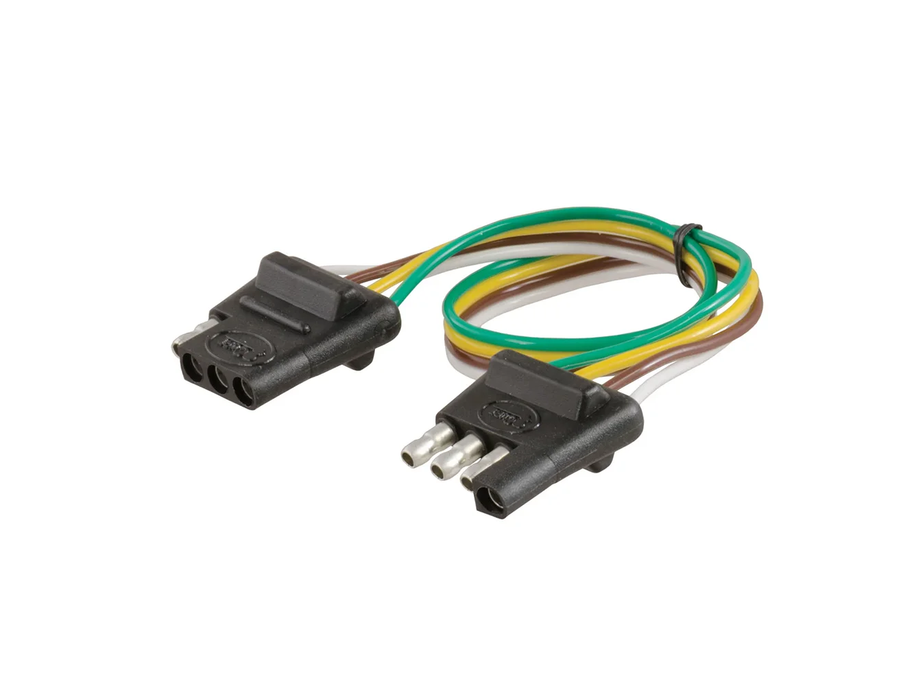CURT 4-Way Flat Connector Plug & Socket w/12” Wires