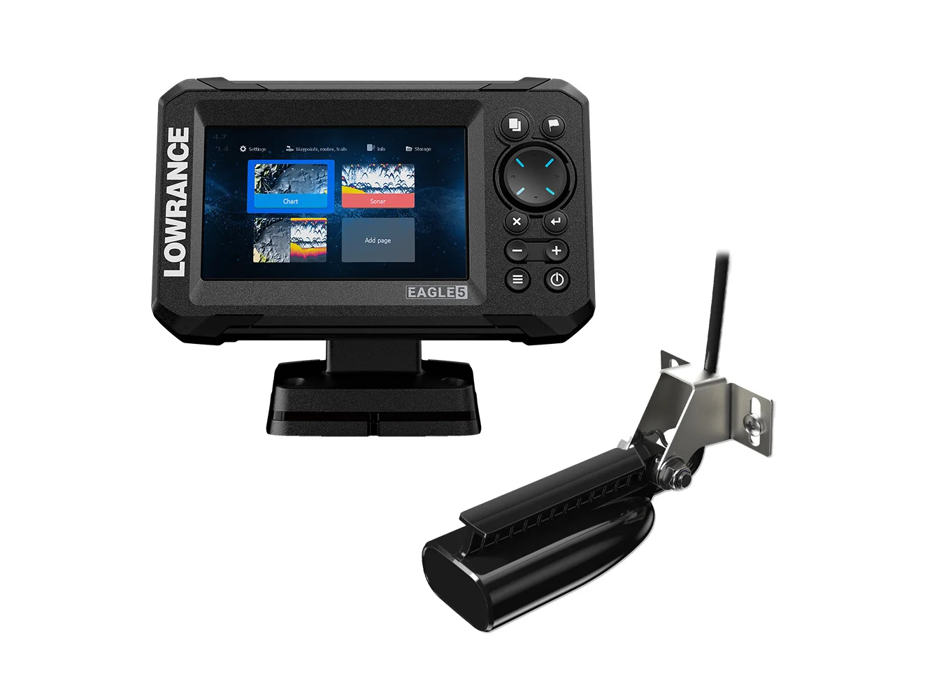 Lowrance Eagle 5 Combo - SplitShot Transducer w/C-MAP Charts