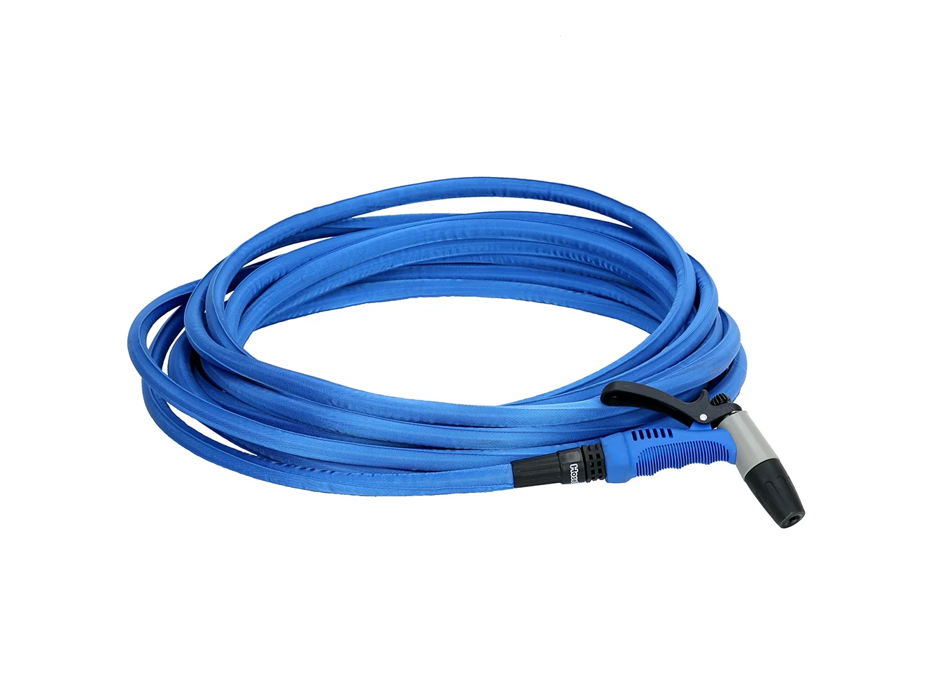HoseCoil 50' Blue Flexible Hose Kit with Rubber Tip Nozzle