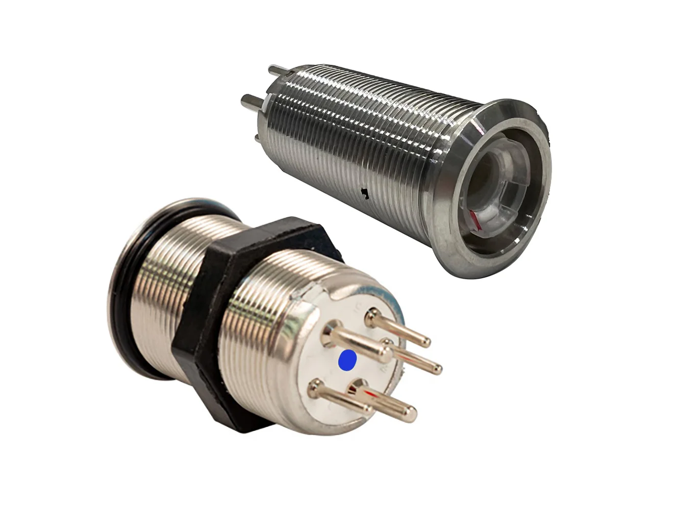 Bluewater 22mm Inrush Push Button Switch Off/On/On - Blue/Green/Red LED - Switch Body Only