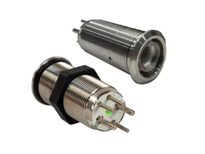 Bluewater 19mm Inrush Push Button Switch Momentary Off-(On) - Blue/Red LED - Switch Body Only