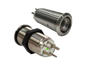 Bluewater 19mm Inrush Push Button Switch Momentary Off(On)(On) - Blue/Red/Green LED - Switch Body Only