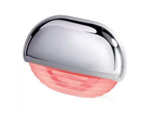 Hella Marine Easy Fit Step Lamp - Red w/Chrome Cap