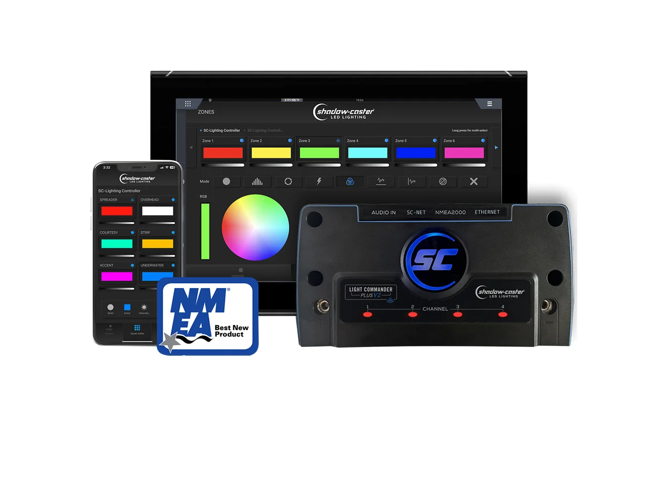 Shadow-Caster Light Commander Version 2 - 6-Zone Lighting Controller w/Bluetooth/Wi-Fi, NMEA 2000 & HTML Ethernet Connectivity