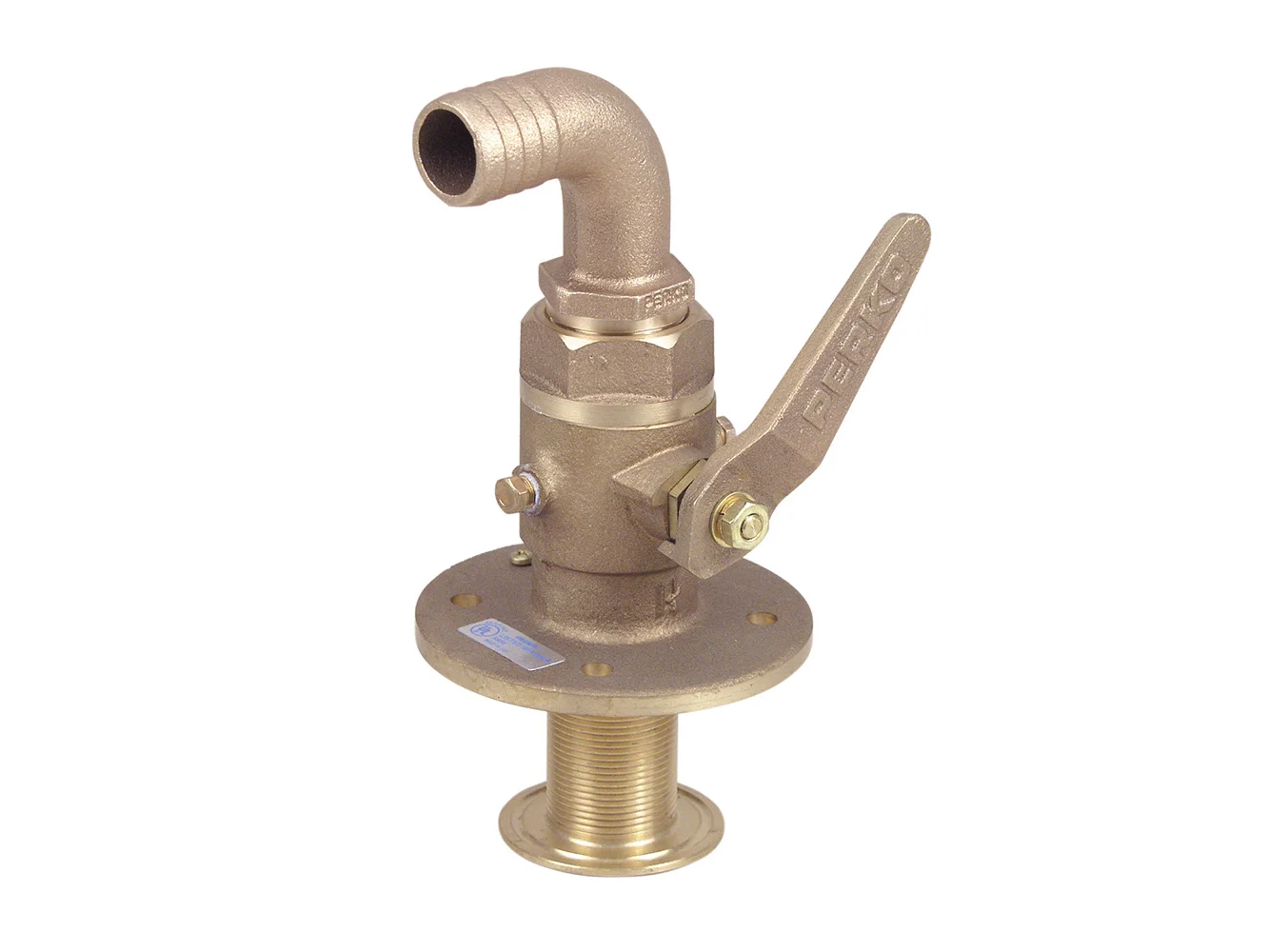 Perko 1-1/2" Seacock w/Curved Tail Piece