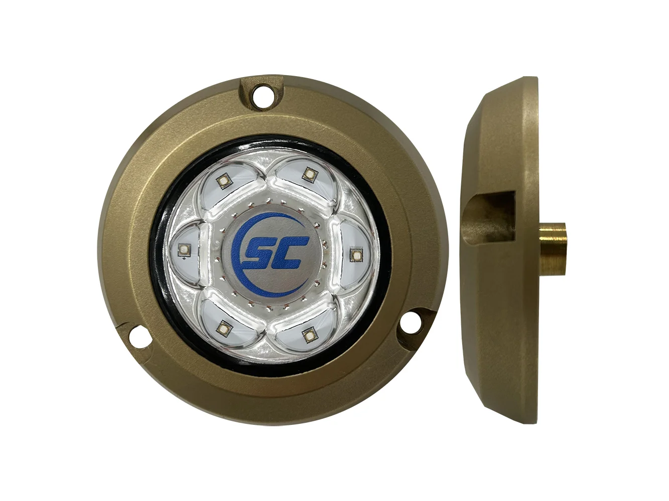 Shadow-Caster SC2 Series Bronze Surface Mount Underwater Light - Bimini Blue