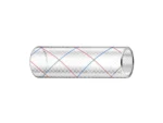 Trident Marine 3/4" x 50' Clear Reinforced PVC Hose Tubing Red & Blue Tracer