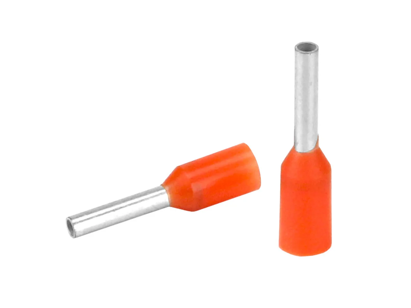 Pacer Orange 20-22 AWG Wire Ferrule - 6mm Length - 25 Pack