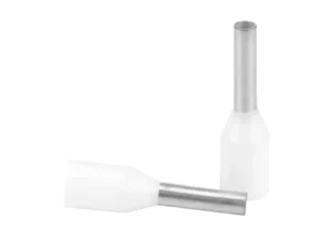 Pacer White 18-20 AWG Wire Ferrule - 6mm Length - 25 Pack