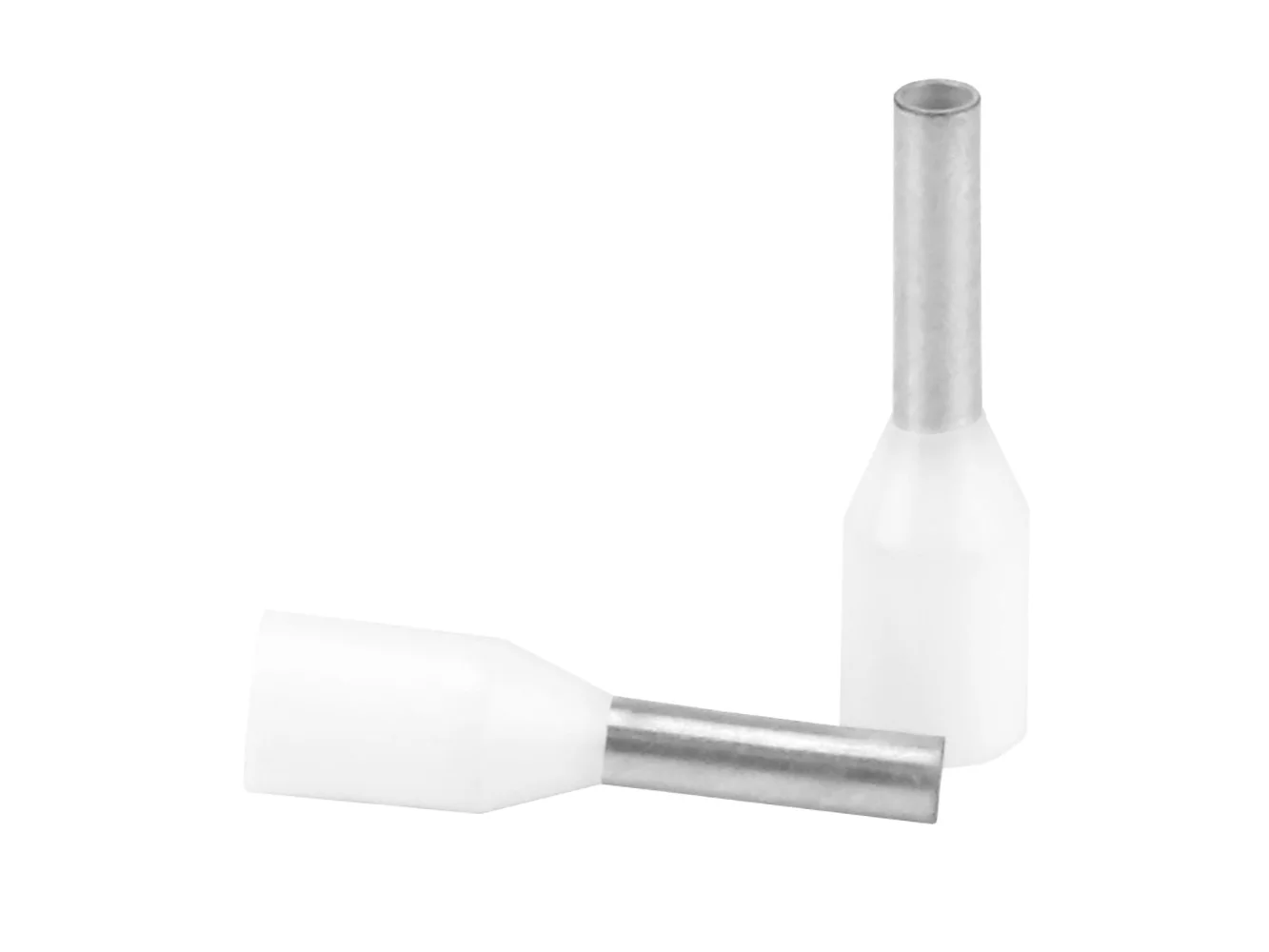 Pacer White 18-20 AWG Wire Ferrule - 6mm Length - 25 Pack