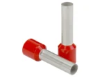 Pacer Red 16 AWG Wire Ferrule - 8mm Length - 25 Pack