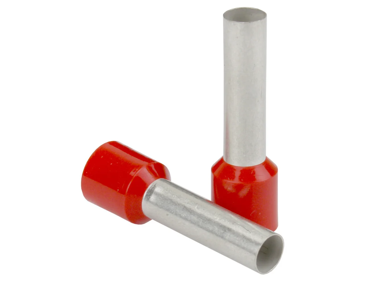 Pacer Red 16 AWG Wire Ferrule - 8mm Length - 25 Pack
