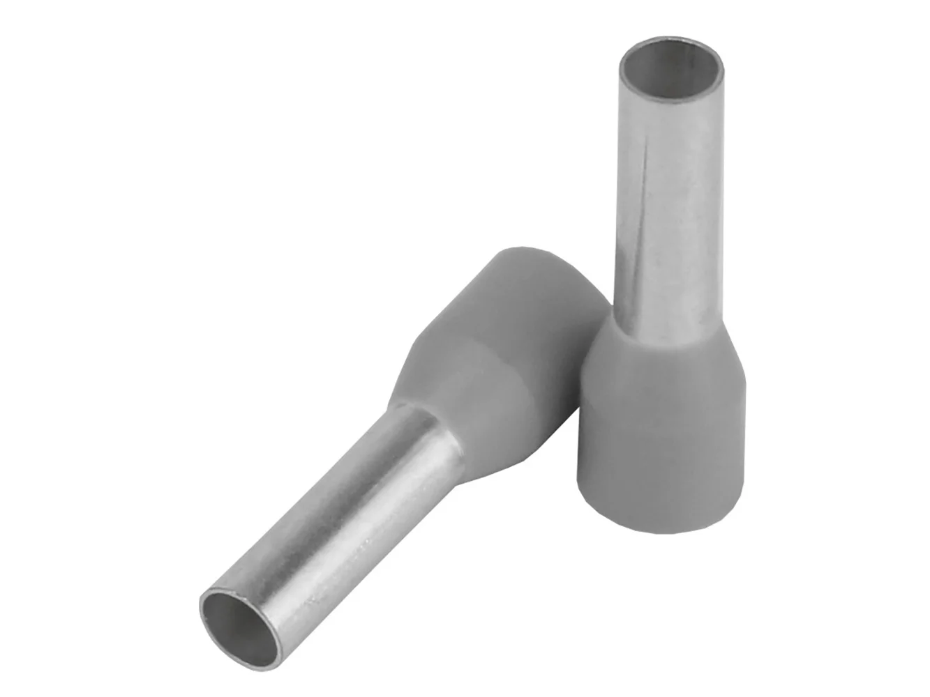 Pacer Grey 12 AWG Wire Ferrule - 10mm Length - 25 Pack