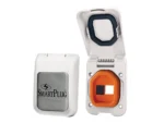 SmartPlug Data Port Case/Inlet Only - White Cover w/One Blank Plug & One Open Port