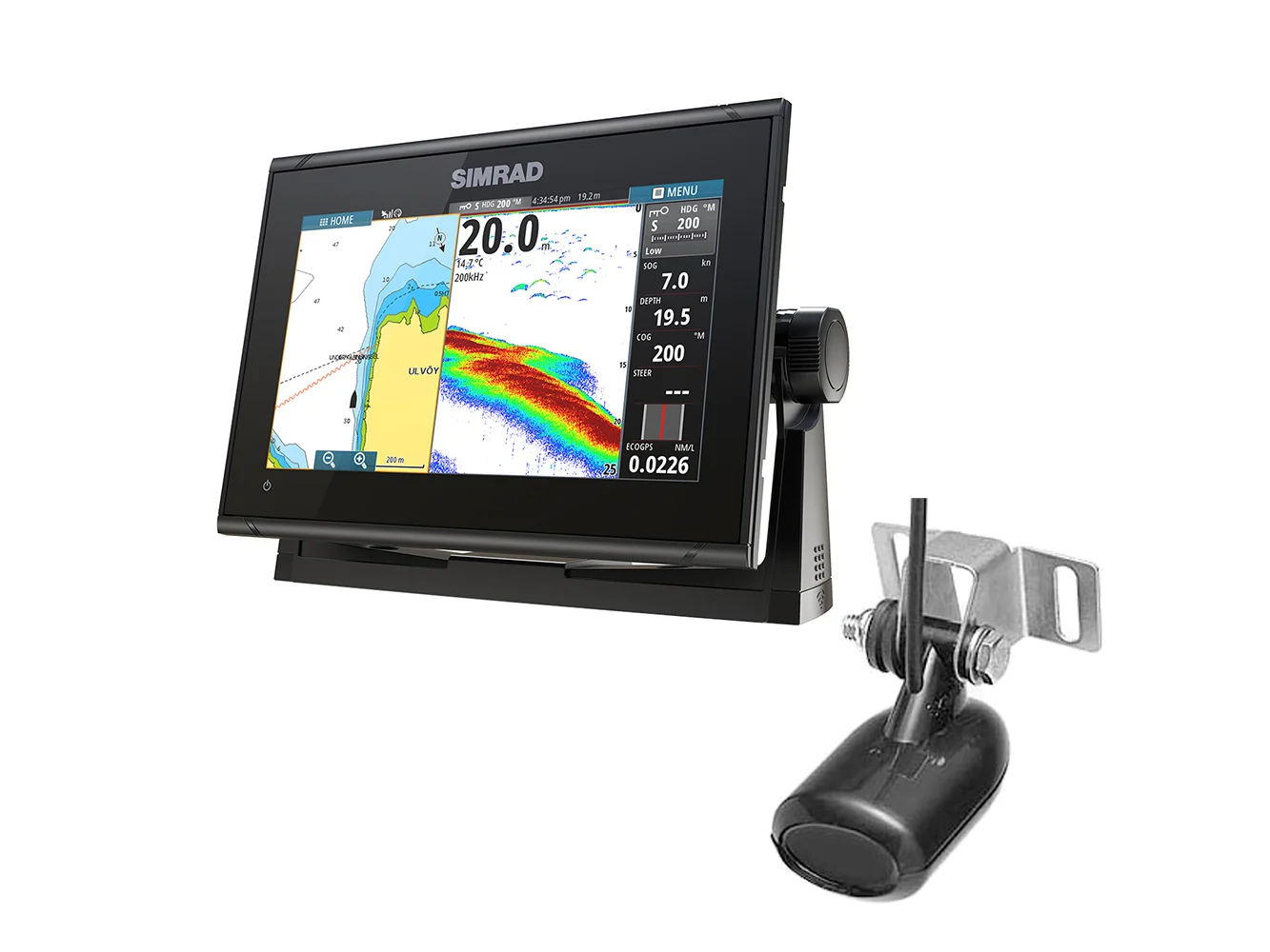 Simrad GO9 XSE Combo w/Transom Mount Transducer 83/200 kHz
