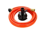 Camco RhinoFlex 10’ Clean Out Hose w/Rinser Cap - 5/8" Internal Diameter