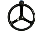 Schmitt Marine Carbon Fiber Primus Wheel w/Knob 13.5" w/Sanntoprene Finger Grip 3/4" Tapered Shaft w/CF Nut
