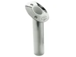 C.E. Smith Flush Mount Rod Holder - 30 Degree & 9" Depth - Stainless Steel - Cast Bottom - White Vinyl Liner
