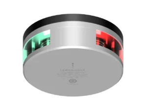 Lopolight Combined Sidelight - 1NM - Upside-Down Silver Housing w/FB Base