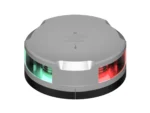 Lopolight Tri-Color Nav Light - 1NM - Silver Housing w/FB Base