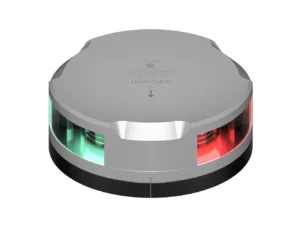 Lopolight Tri-Color Nav Light - 1NM - Silver Housing w/FB Base