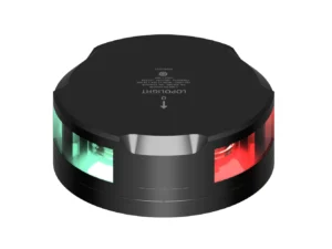 Lopolight Tri-Color Nav Light - 1NM - Black Housing w/FB Base