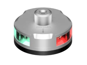 Lopolight Tri-Color Nav Light w/Windex Mount - 1NM - Light Silver Housing w/FB Base