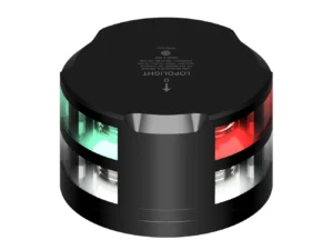 Lopolight Tri-Color Anchor Light - 1NM - Black Housing w/FB Base