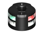 Lopolight Tri-Color Anchor Light w/Windex Mount - 1NM - Black Housing w/FB Base