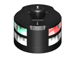 Lopolight Tri-Color Anchor Light w/Windex Mount - 1NM - Black Housing w/FB Base