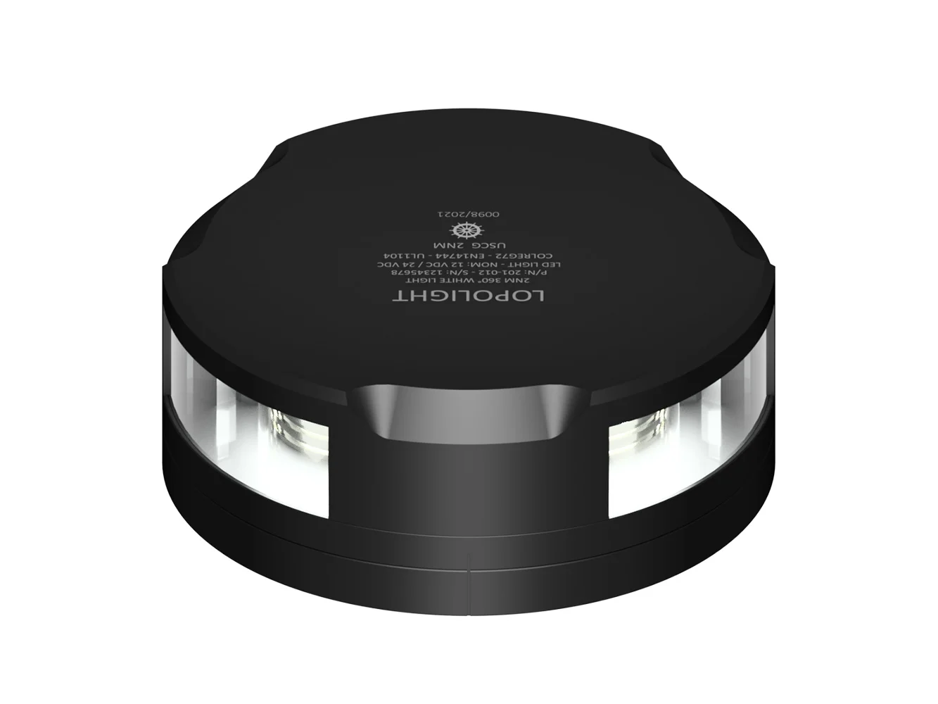 Lopolight 360-Degree Anchor Light - 2NM - Black Housing w/FB Base