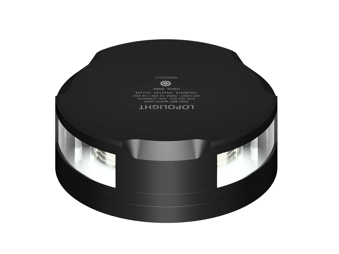 Lopolight 360-Degree Anchor Light w/Strobe - 2NM - Black Housing w/FB Base
