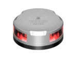 Lopolight 360-Degree Red Nav Light - 2NM - Silver Housing w/FB Base